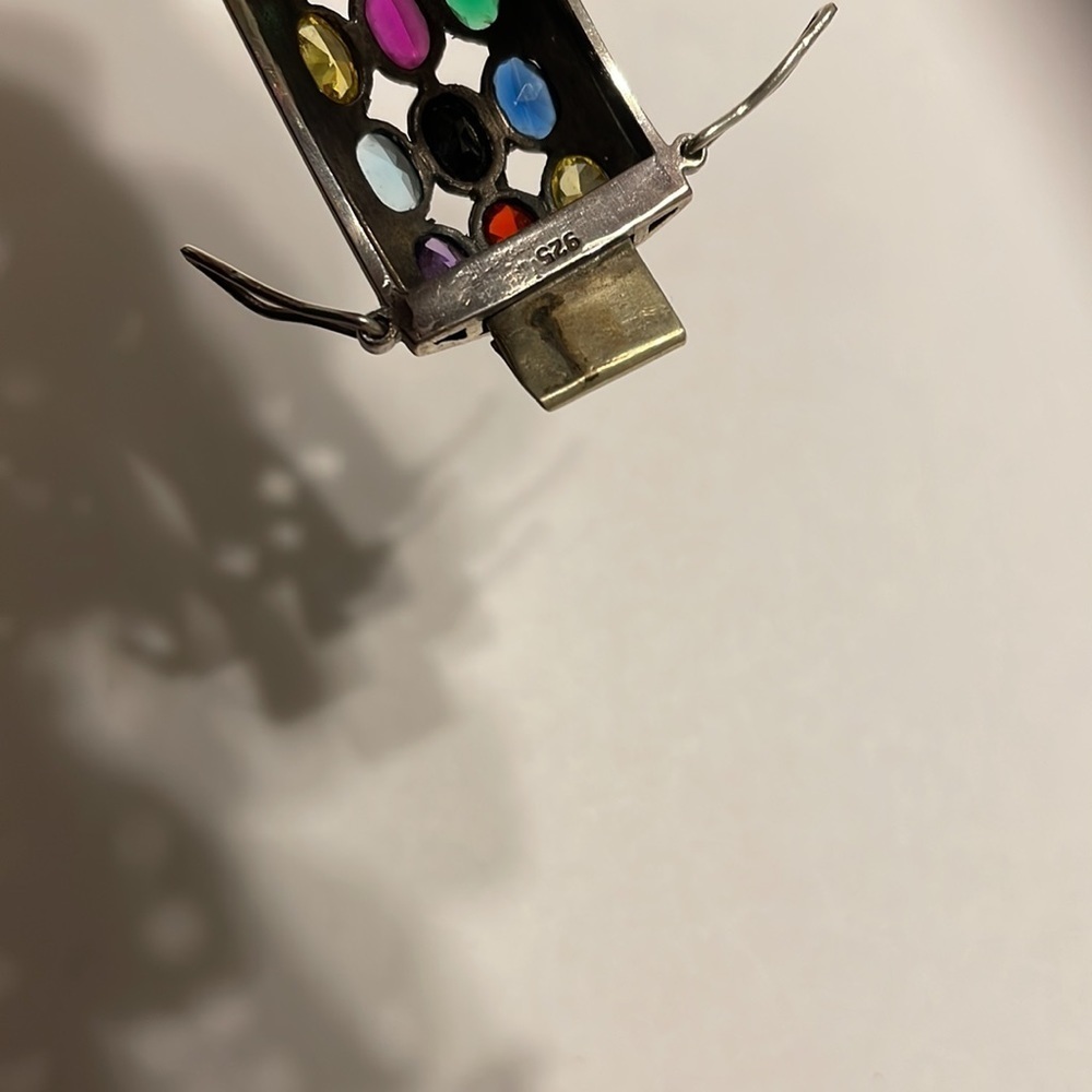 Authentic Multi Stone Three Layered Bangle - image 6